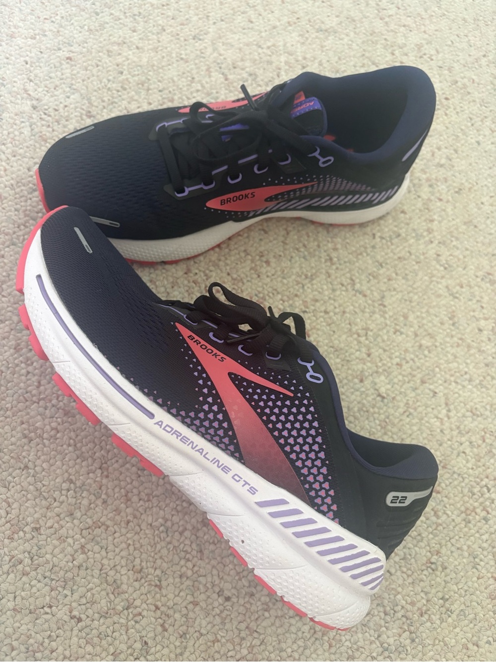 Brooks Women's Purple and Coral Running Shoes - Picture 4 of 8